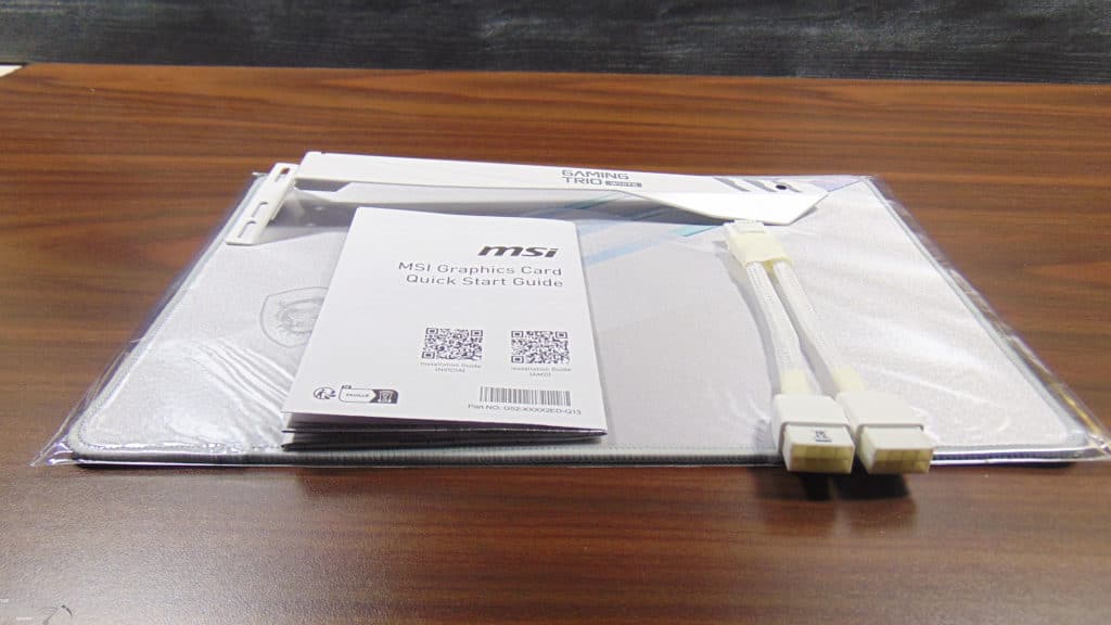 MSI GeForce RTX 4070 Ti SUPER GAMING X TRIO WHITE Box Contents