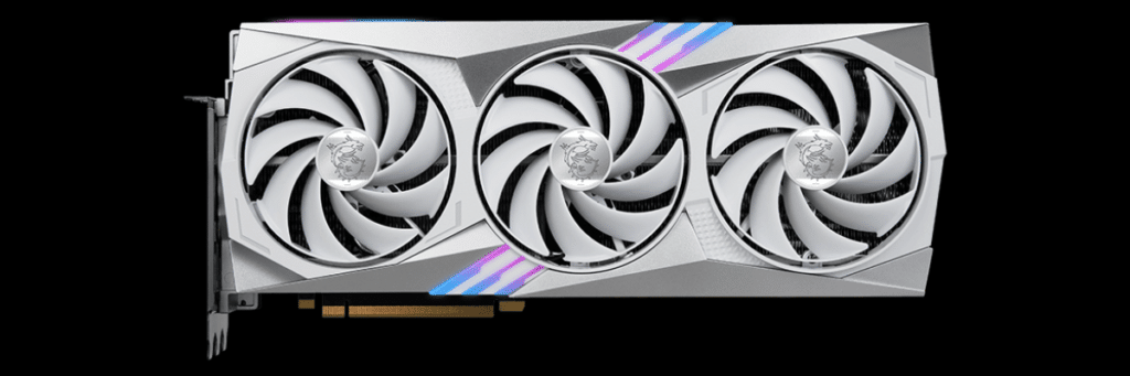 MSI GeForce RTX 4070 Ti SUPER GAMING X TRIO WHITE Video Card Front View