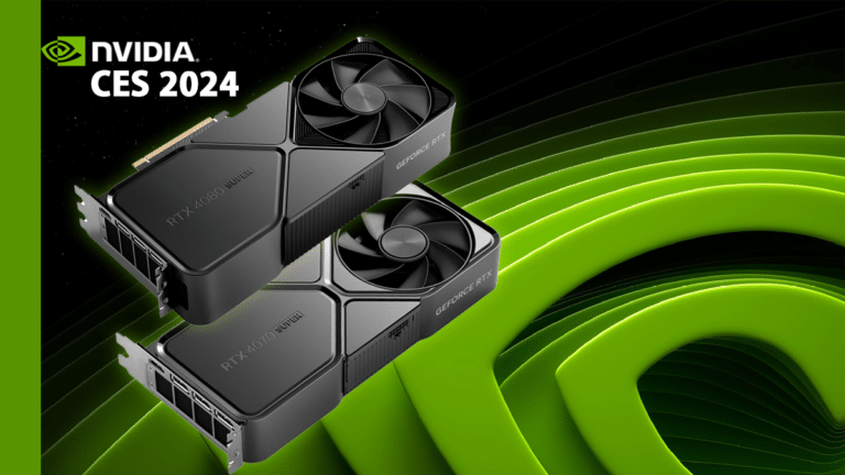 NVIDIA CES 2024 and GeForce RTX 4080 SUPER and GeForce RTX 4070 SUPER video cards