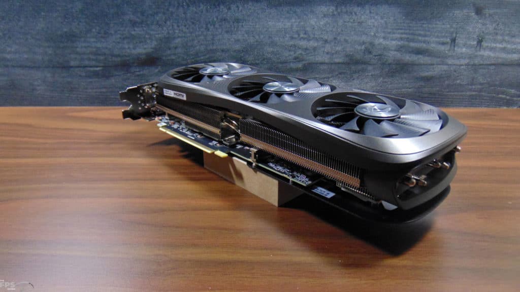 ZOTAC GAMING GeForce RTX 4070 SUPER Trinity Black Edition Video Card Top View