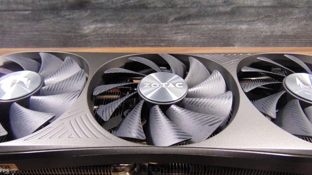 ZOTAC GAMING GeForce RTX 4070 SUPER Trinity Black Edition Video Card Closeup of Fans