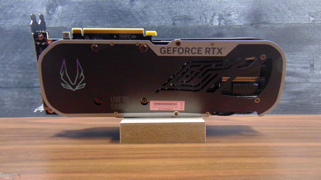 ZOTAC GAMING GeForce RTX 4070 SUPER Trinity Black Edition Video Card Back View