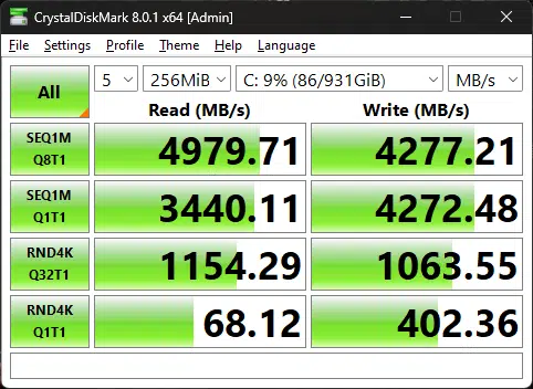 ASROCK Z790 PG LIGHTNING Crystal Disk Mark 2