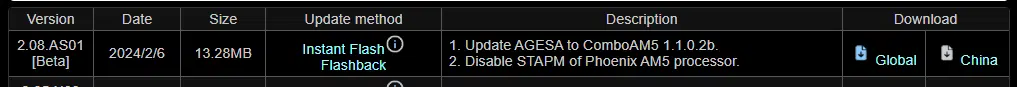 ASRock B650 Pro RS Beta BIOS Screenshot