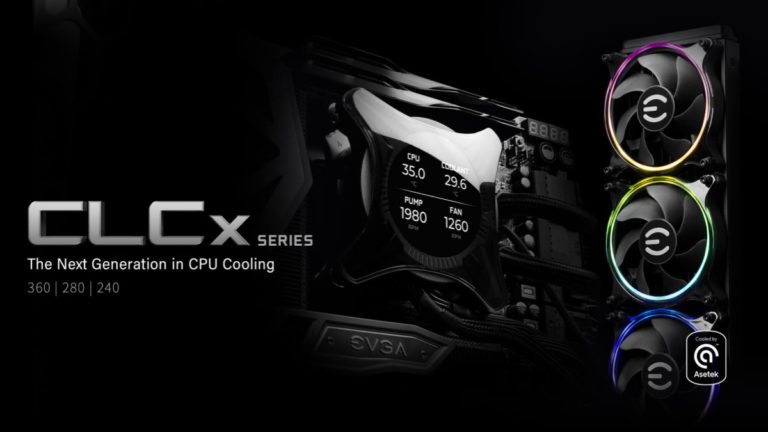 EVGA Launches CLCx Series AIO Liquid Coolers Featuring Asetek’s 7th Generation Water Pump with LCD Screen, and ARGB Fans
