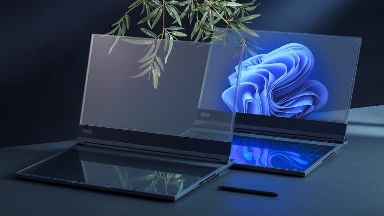 Lenovo Unveils ThinkBook Laptop with Transparent Micro-LED Display at MWC 2024