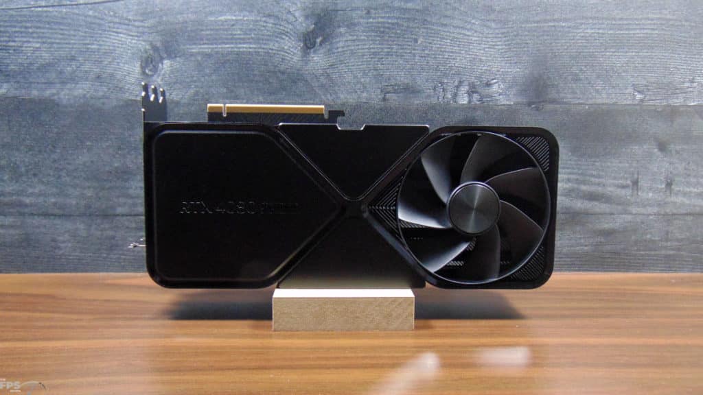 NVIDIA GeForce RTX 4080 SUPER Founders Edition Standing Up Back View