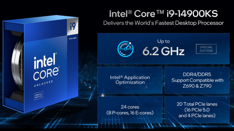 Intel Core i9-14900KS Product Slide
