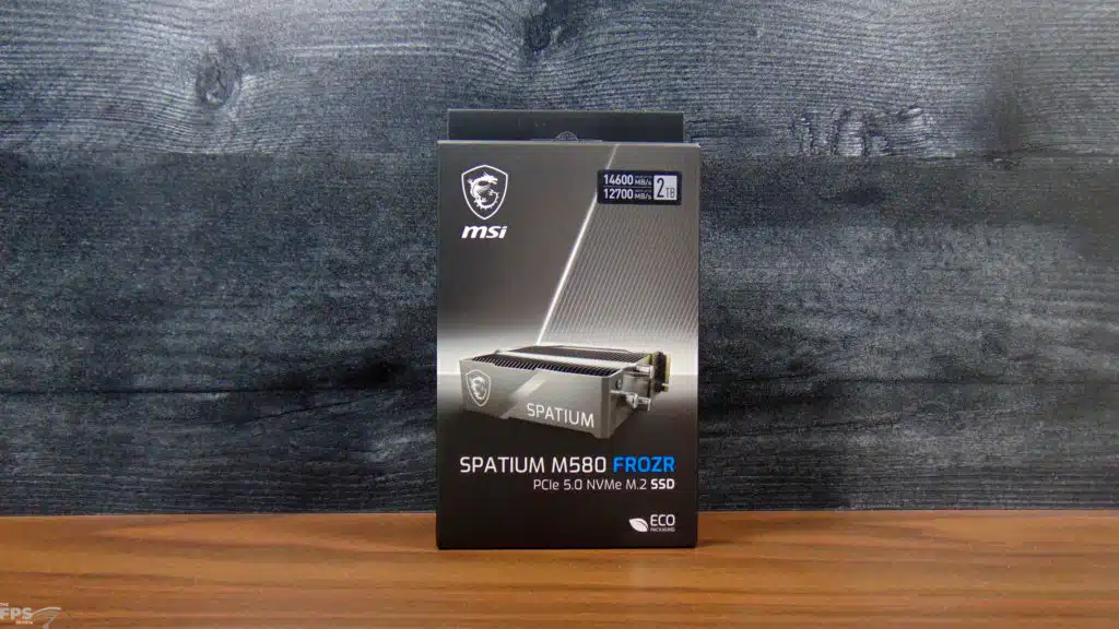 MSI SPATIUM M580 FROZR 2TB PCIe Gen5 M.2 NVMe SSD Box Front