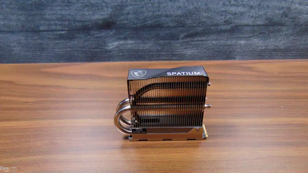 MSI SPATIUM M580 FROZR 2TB PCIe Gen5 M.2 NVMe SSD Side View