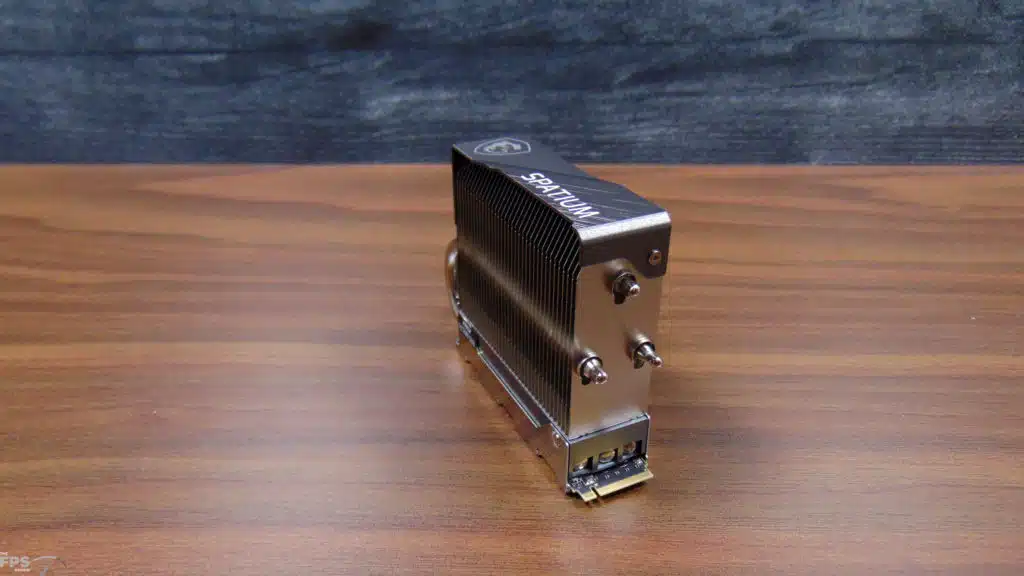 MSI SPATIUM M580 FROZR 2TB PCIe Gen5 M.2 NVMe SSD Side Angled View