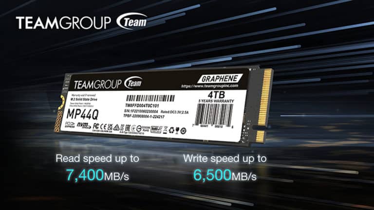 TEAMGROUP Launches MP44Q M.2 PCIe 4.0 SSD with Speeds of Up to 7,400 MB/s
