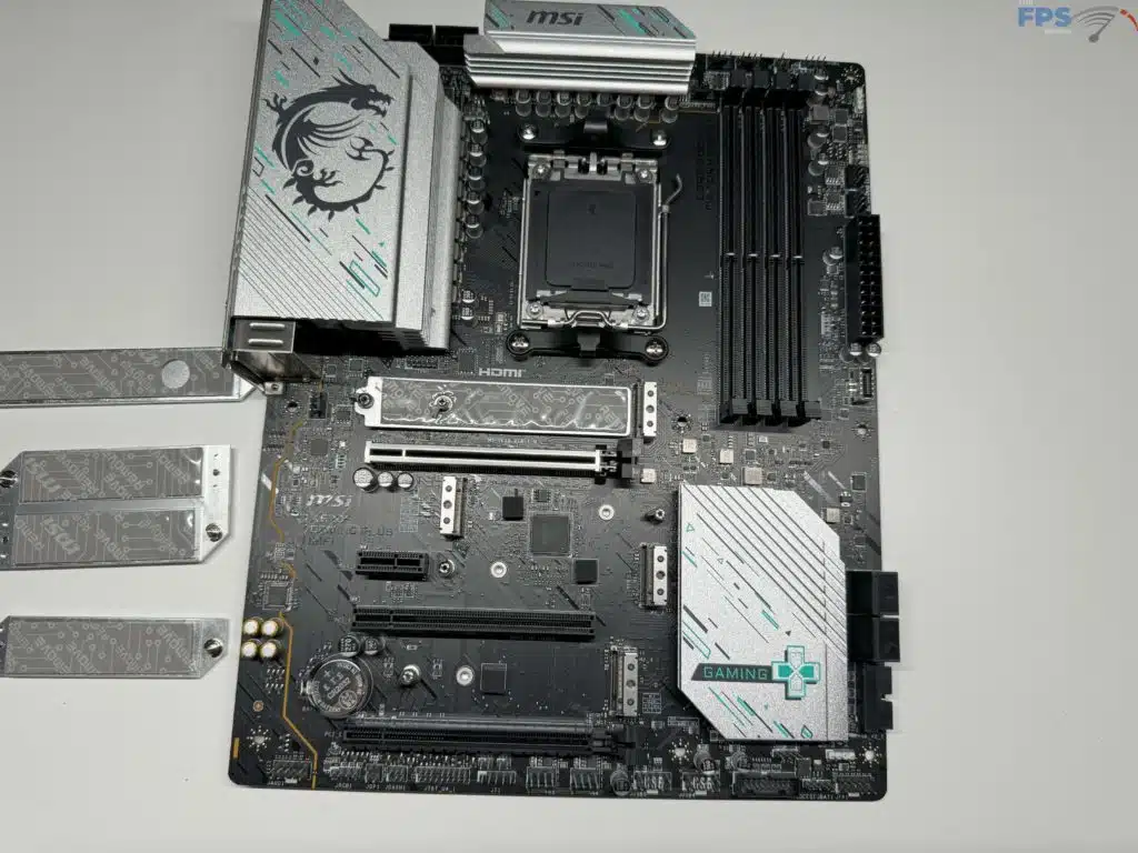 Full motherboard with heat sync removed