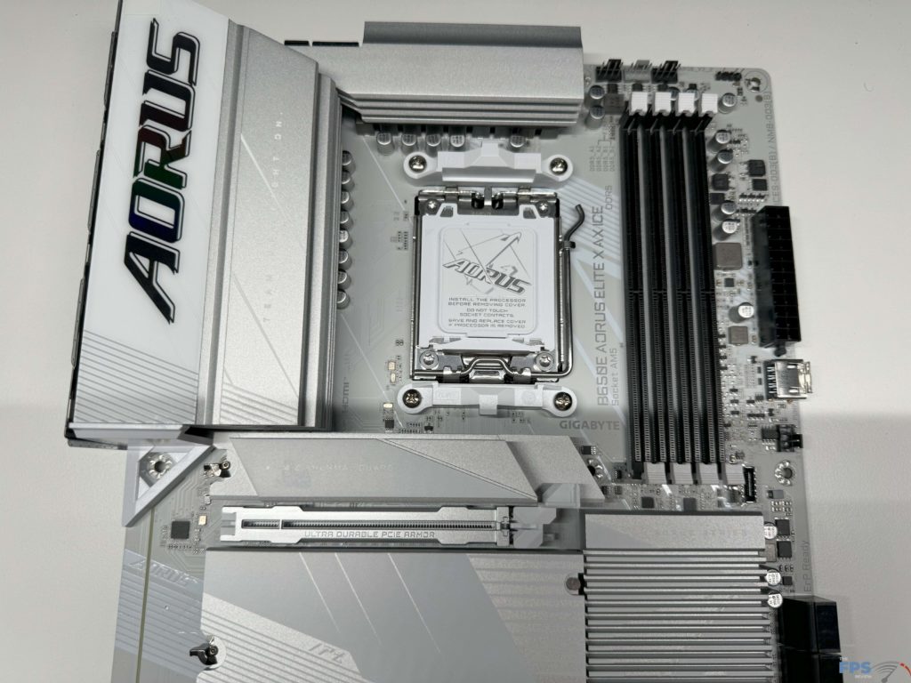 top of motherboard