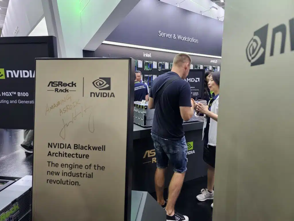 ASRock and NVIDIA AI Rack Server with Jensen Huang Signature