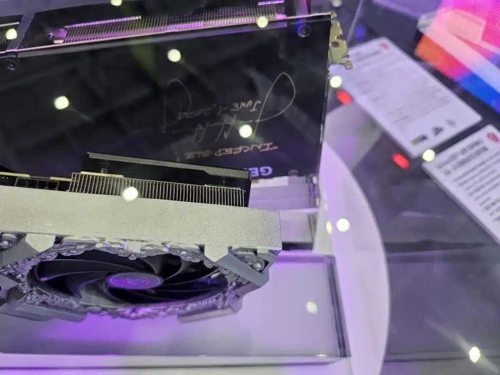 MSI 3D printed graphics card with with Jensen Huang Signature