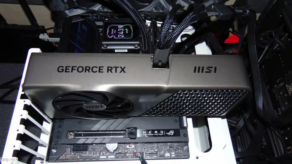MSI GeForce RTX 4080 SUPER EXPERT Installed in Computer