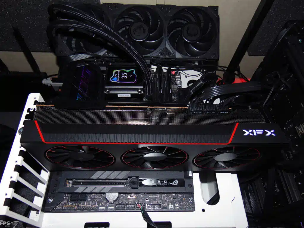 XFX Mercury AMD Radeon RX 7900 XTX Magnetic Air Installed in Computer