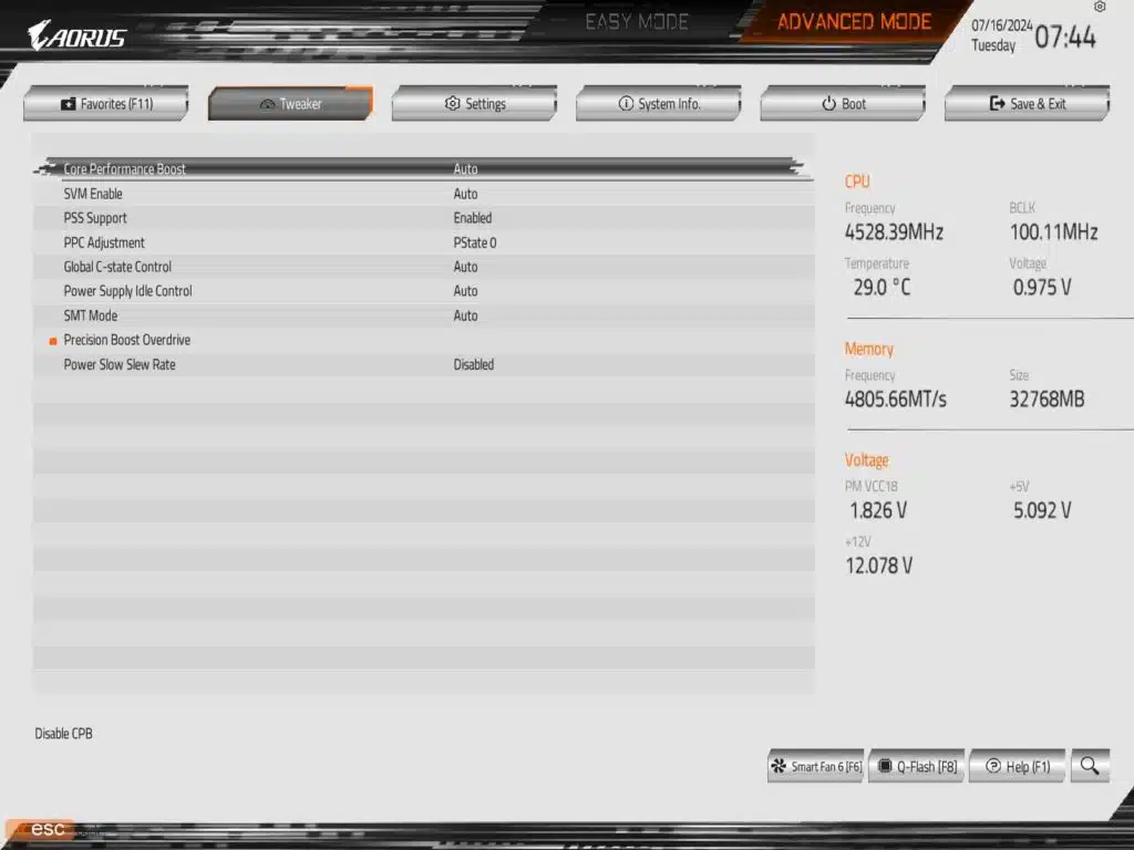 BIOS Screenshot