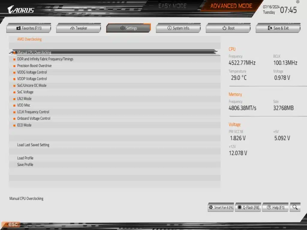 BIOS Screenshot