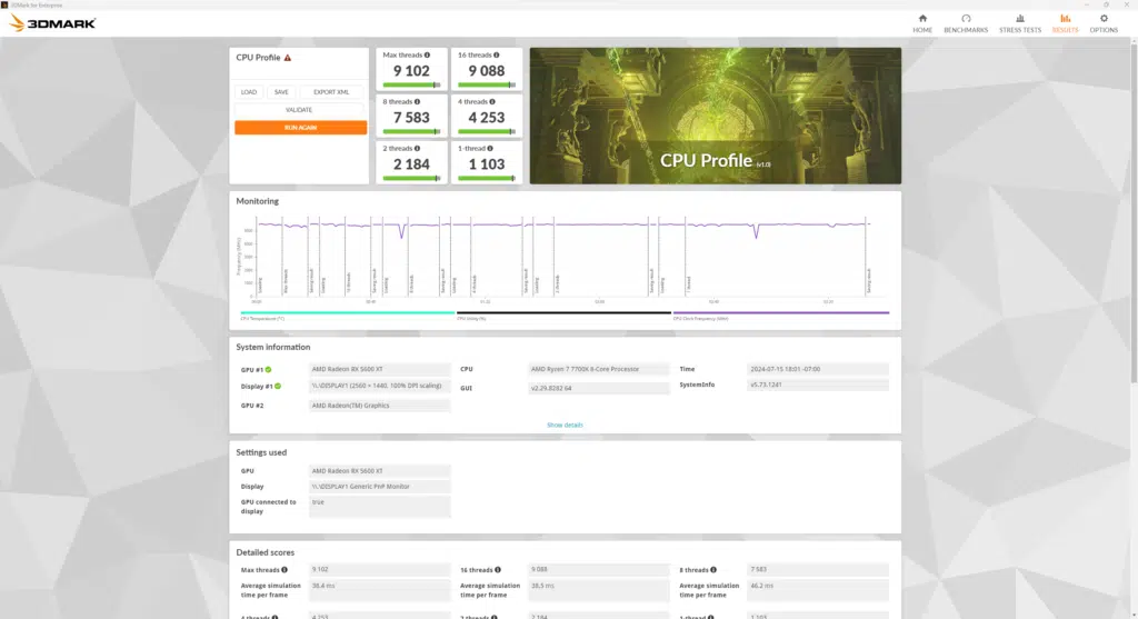 3DMark CPU Result