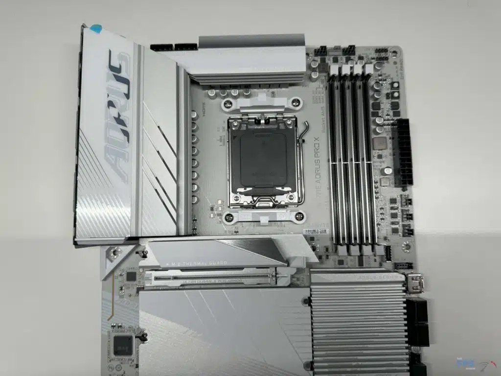 Top half of motherboard