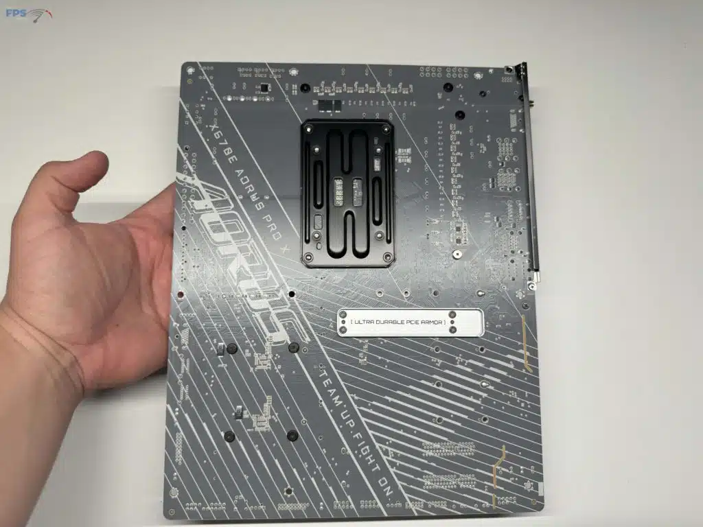 Rear of motherboard