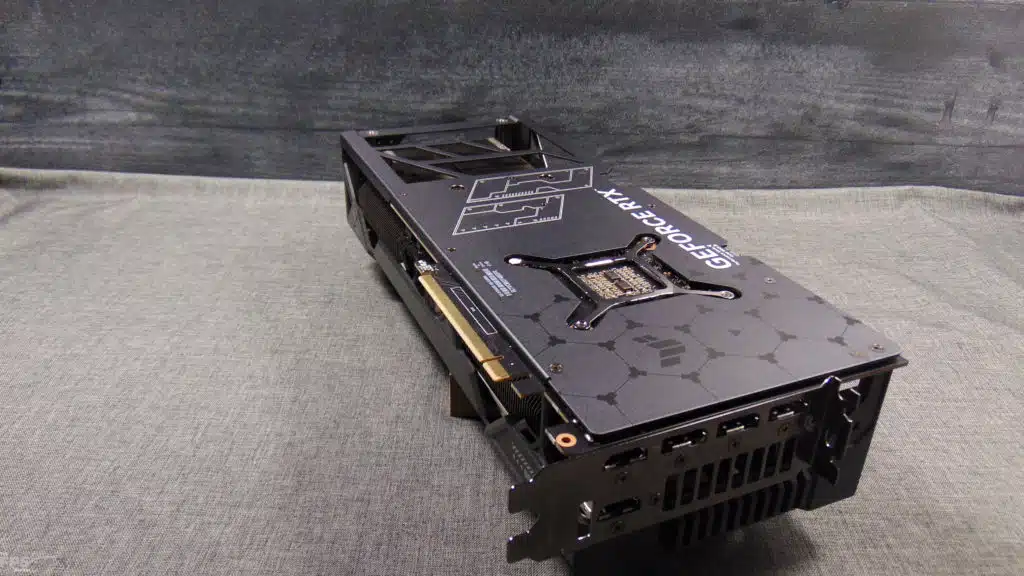 ASUS TUF Gaming GeForce RTX 4080 SUPER Bottom View Angled