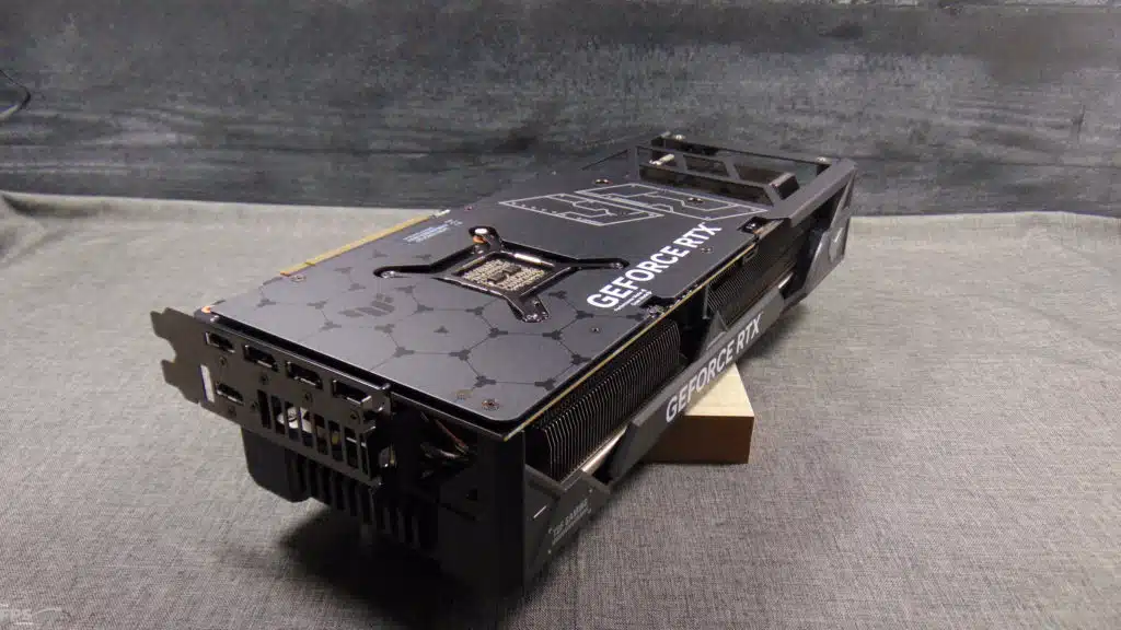 ASUS TUF Gaming GeForce RTX 4080 SUPER Bottom View Angled