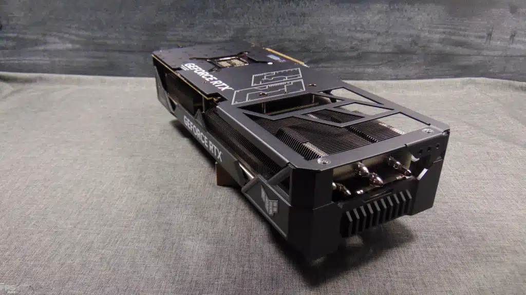 ASUS TUF Gaming GeForce RTX 4080 SUPER Bottom View Angled