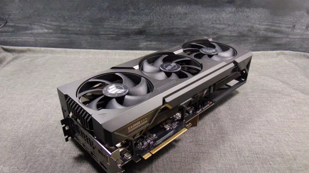 ASUS TUF Gaming GeForce RTX 4080 SUPER Top View Angled
