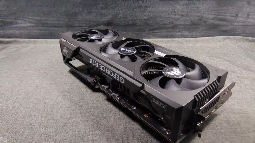 ASUS TUF Gaming GeForce RTX 4080 SUPER Top View Angled