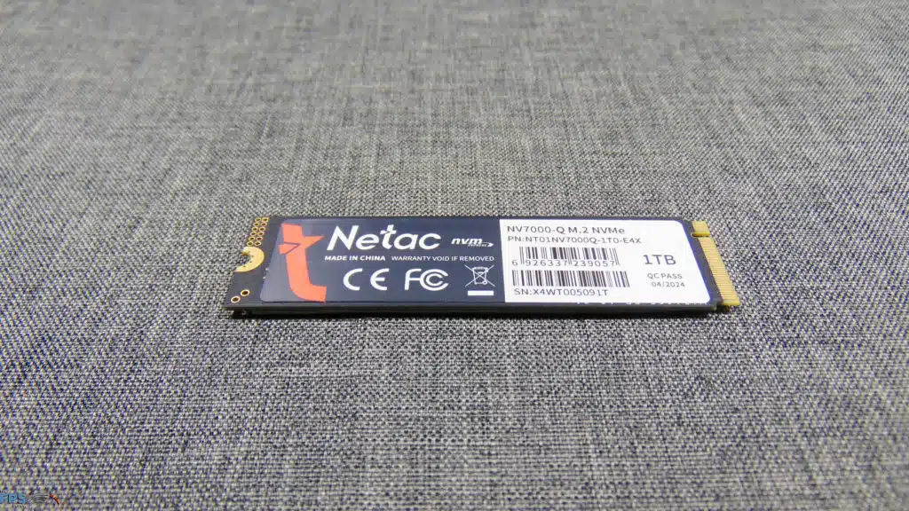 Netac NV7000-Q 1TB PCIe Gen4 M.2 NVMe SSD Bottom View