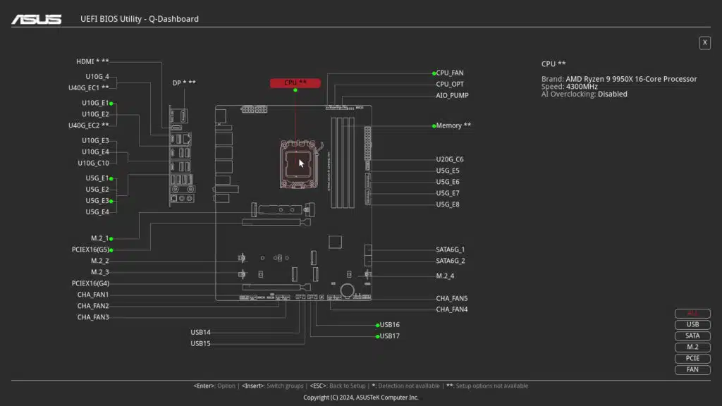 ASUS ROG STRIX X870-A GAMING WiFi Motherboard UEFI