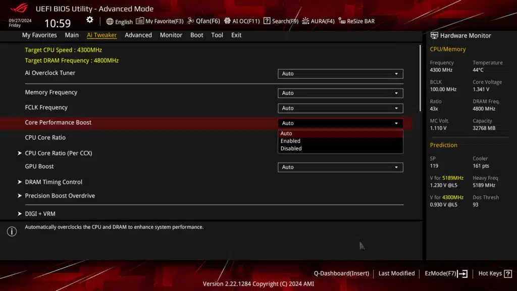 ASUS ROG STRIX X870-A GAMING WiFi Motherboard UEFI