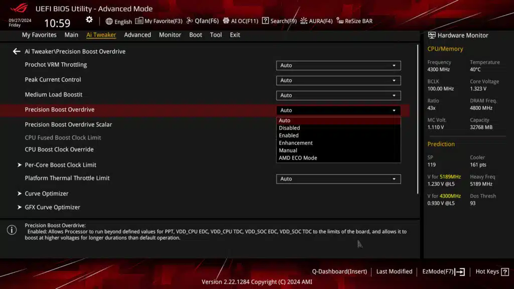 ASUS ROG STRIX X870-A GAMING WiFi Motherboard UEFI