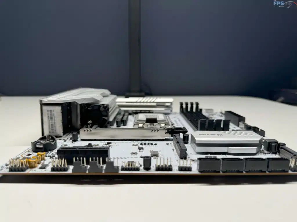 Bottom view of heat sinks