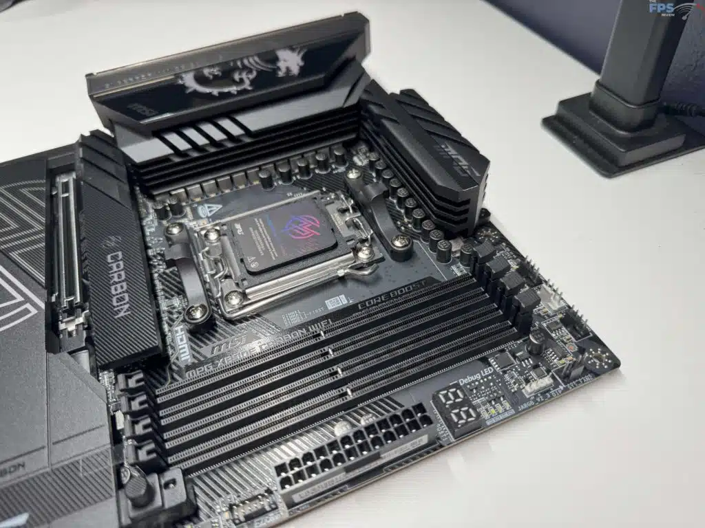 Top of motherboard
