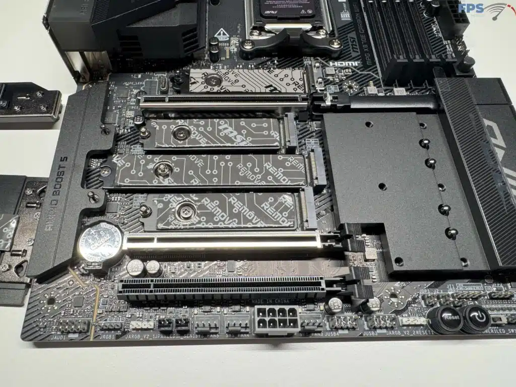 Bottom of motherboard