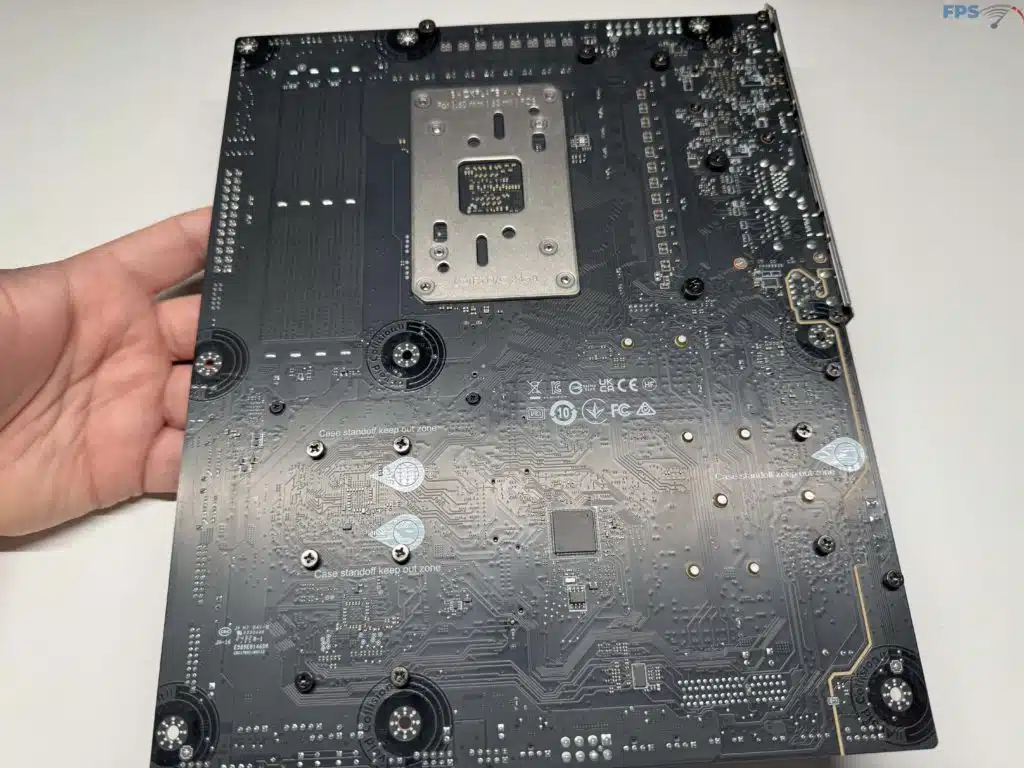 Back of motherboard