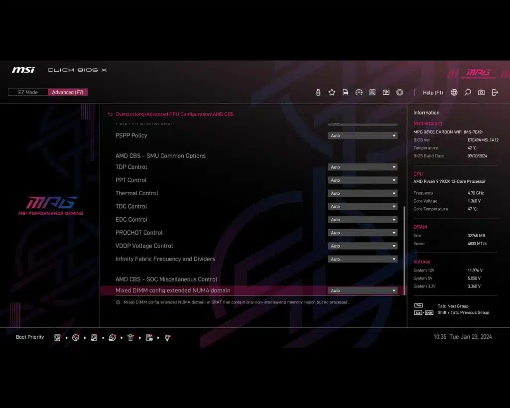 BIOS Screen