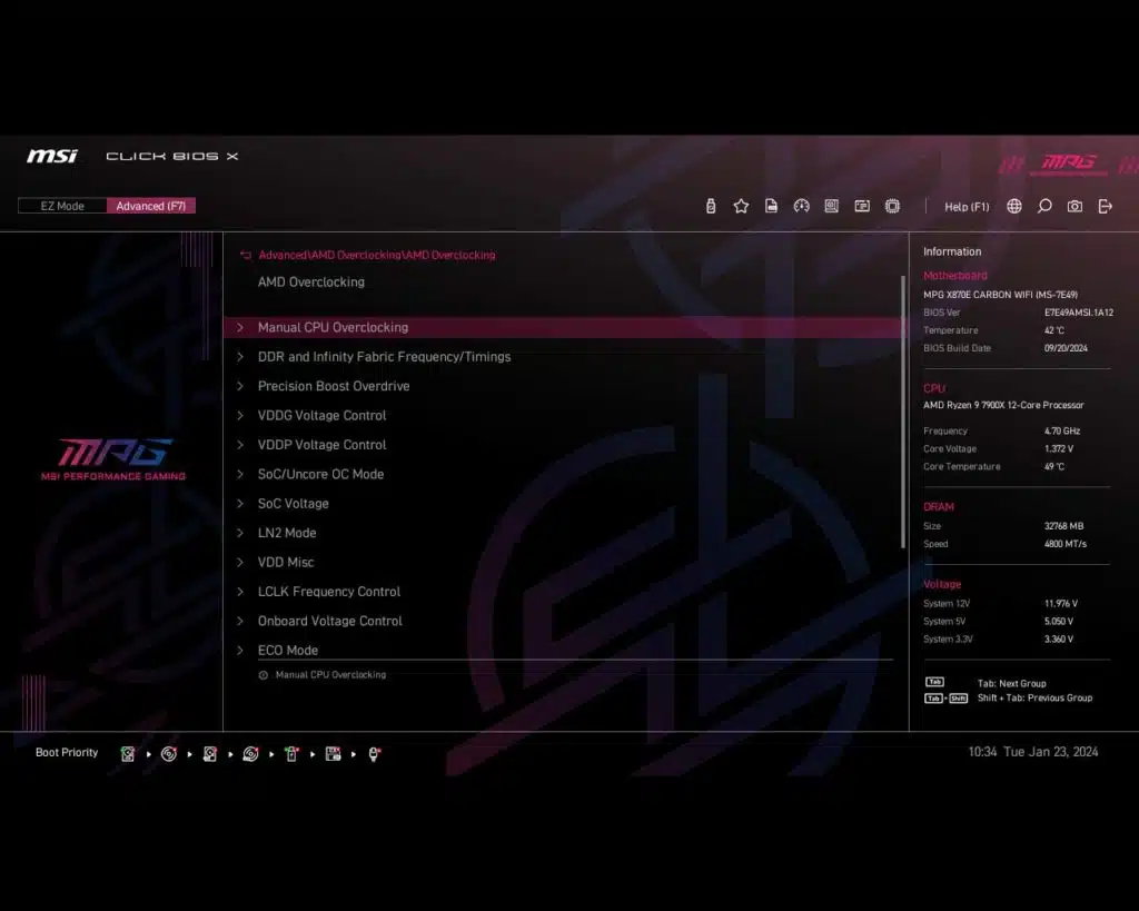 BIOS Screen