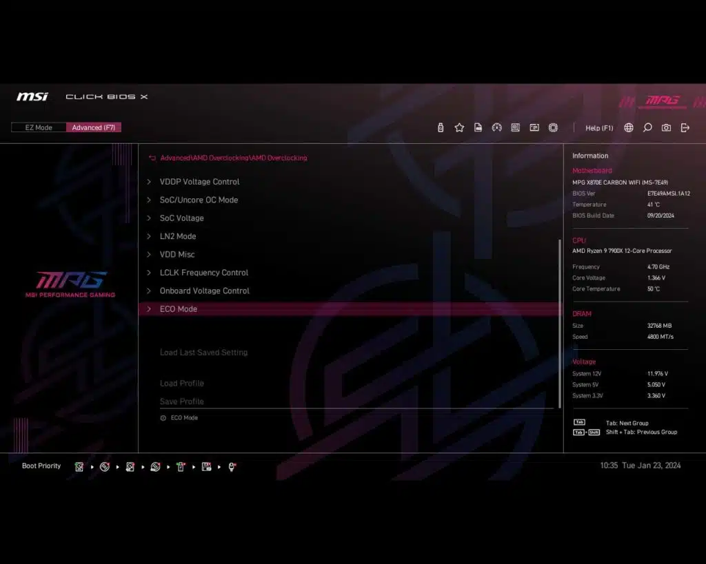 BIOS Screen