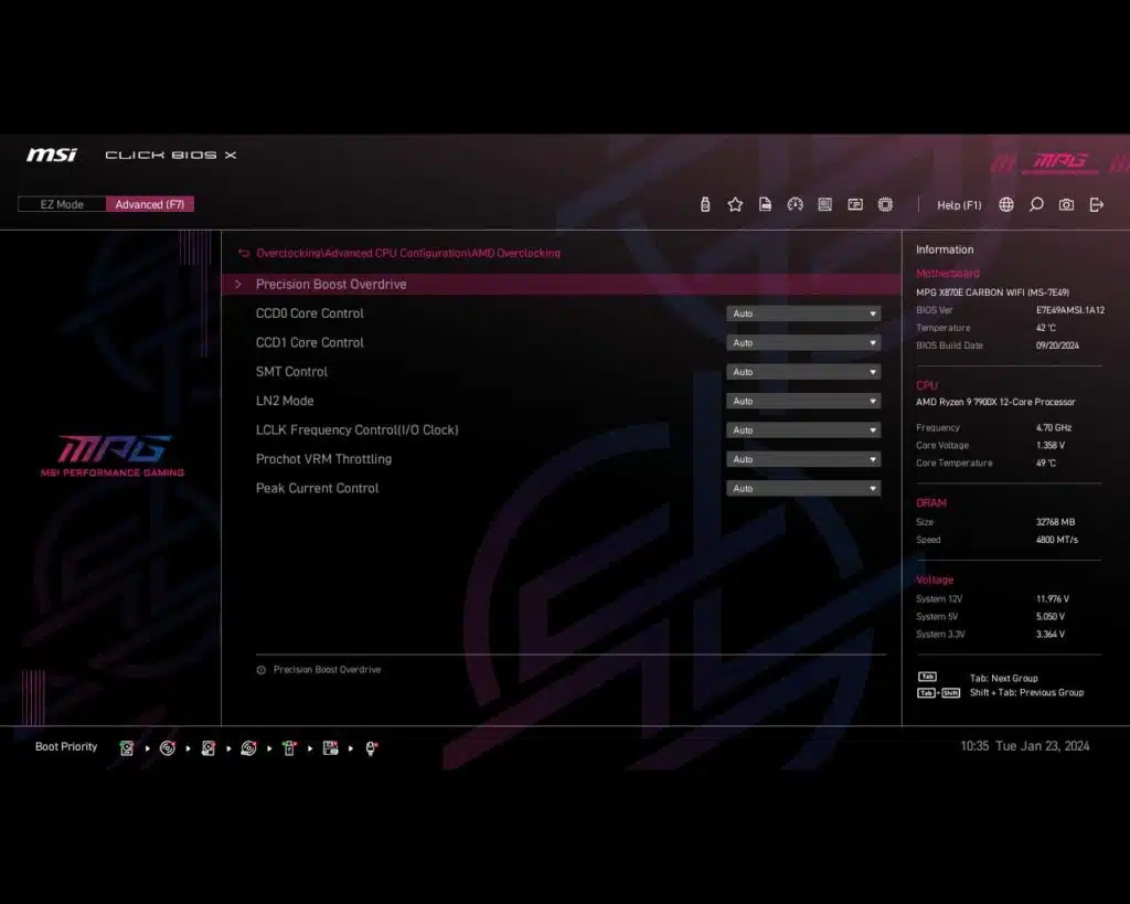 BIOS Screen