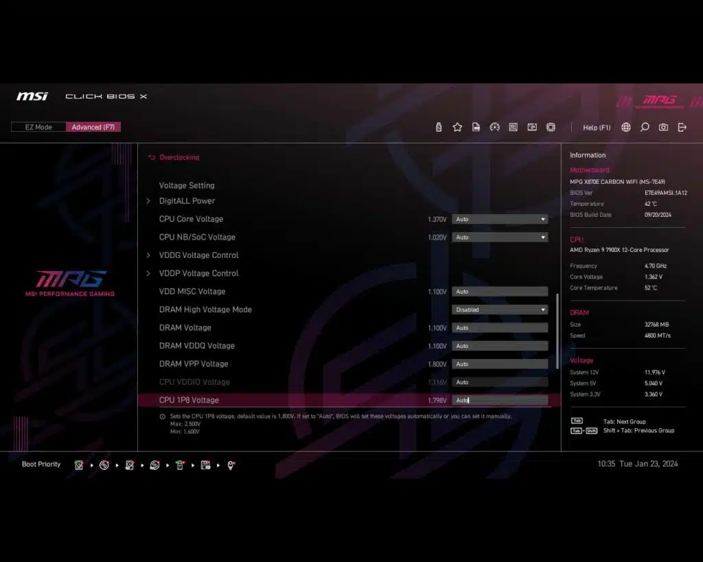 BIOS Screen