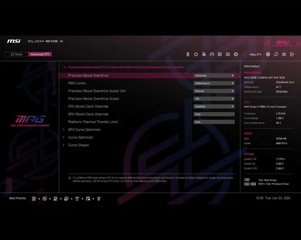 BIOS Screen