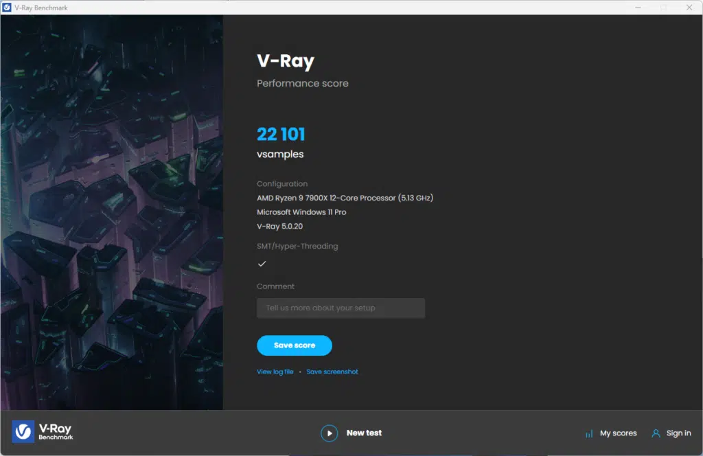 Vray result