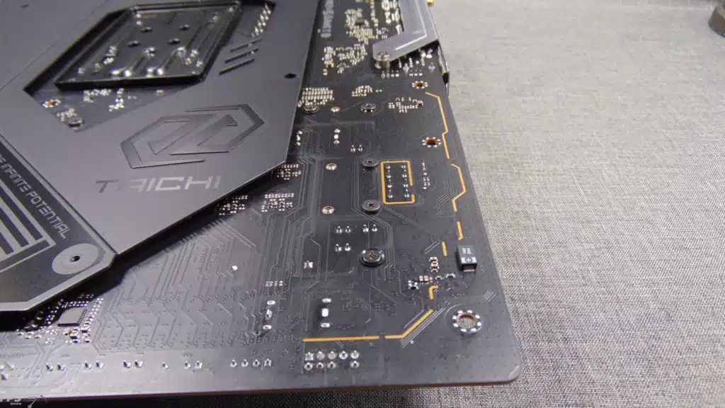 ASRock X870E Taichi Motherboard Back Right Corner View