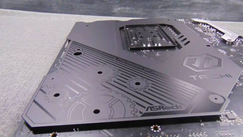 ASRock X870E Taichi Motherboard Back Left Corner View