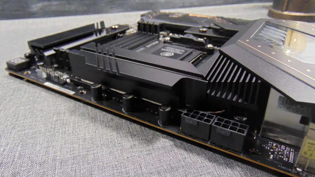 ASRock X870E Taichi Motherboard VRM Heatsink and EPS 12V Power Connectors